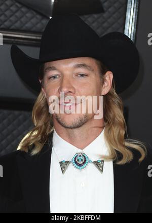 LOS ANGELES, KALIFORNIEN, USA – 26. JANUAR: Diplo kommt bei den jährlichen GRAMMY Awards 62. an, die am 26. Januar 2020 im Staples Center in Los Angeles, Kalifornien, USA, verliehen wurden. (Foto von Xavier Collin/Image Press Agency/NurPhoto) Stockfoto