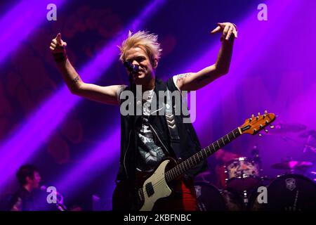 Deryck Whibley von Sum 41 spielt am 28 2020. Januar live im Lorenzini District in Mailand, Italien. Sum 41 ist eine kanadische Rockband, von ihrer Formation bis 2016 waren Sum 41 die 31. meistverkauften kanadischen Künstler in Kanada und unter den 10 meistverkauften kanadischen Bands in Kanada (Foto by Mairo Cinquetti/NurPhoto) Stockfoto