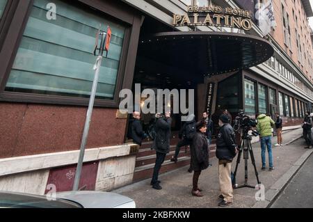 Eine allgemeine Ansicht des Palatino Grand Hotel, wo zwei chinesische Touristen, die Rom besuchten, am Donnerstag einen positiven Test auf ein neues Virus testeten, in Rom, Freitag, 31. Januar 2020. Italien Verbot alle Flüge aus und nach China, da die europäischen Länder ihre Reaktion auf das neue Virus verstärkt haben, das Tausende von Menschen in China krank gemacht hat und am 31. Januar 2020 in Rom, Italien, 19 weitere Länder erreicht hat (Foto: Andrea Ronchini/NurPhoto) Stockfoto