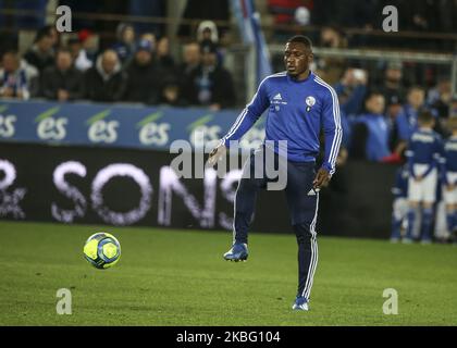 Majeed Waris, während des französischen Fußballspiels L1 zwischen Straßburg (RCSA) und Lille (LOSC), am 1. Februar 2020, im Stadion Meinau in Straßburg, Ostfrankreich (Foto: Elyxandro Cegarra/NurPhoto) Stockfoto
