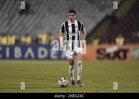 Valentin Gherghe vom Astra Giurgiu im Einsatz der Rumänischen Liga 1, Runde 23 zwischen Dinamo Bukarest und Astra Giurgiu im Stadion Dinamo, Bucurest am 1. Februar 2020. (Foto von Alex Nicodim/NurPhoto) Stockfoto