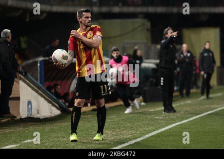 Christian Maggio (Benevento Calcio) während des Derby-Fußballspiels der italienischen Serie B zwischen Benevento Calcio und US Salernitana im Stadion Ciro Vigorito in Benevento, Italien am 2. Februar 2020 (Foto: Paolo Manzo/NurPhoto) Stockfoto