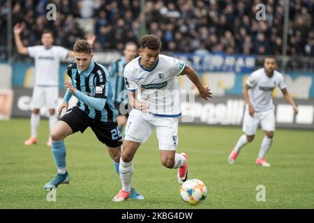 Marcel kostspielig von 1. FC Magdeburg und Jan Hendrik Marx von Mannheim während des 3. Bundesliga-Spiel zwischen SV Waldhof Mannheim und 1. FC Magdeburg am 02. Februar 2020 im Carl-Benz-Stadion in Mannheim. (Foto von Peter Niedung/NurPhoto) Stockfoto