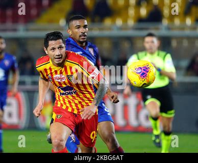 Lecce, Italien - 2. Februar 2020 Gianluca Lapadula von uns Lecce während der Serie Ein Spiel zwischen uns Lecce und dem FC Turin am 2. februar 2020 Stadion 'Via del Mare' in Lecce, Italien (Foto von Gabriele Maricchiolo/NurPhoto) Stockfoto