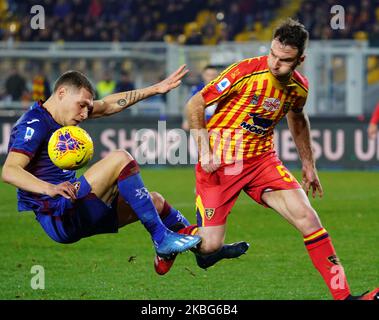 Lecce, Italien - 2. Februar 2020 Fabio Lucioni von uns Lecce während der Serie Ein Spiel zwischen uns Lecce und dem FC Turin am 2. februar 2020 Stadion 'Via del Mare' in Lecce, Italien (Foto von Gabriele Maricchiolo/NurPhoto) Stockfoto