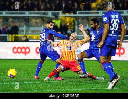Lecce, Italien - 2. Februar 2020 Riccardo Saponara von uns Lecce während der Serie Ein Spiel zwischen uns Lecce und Turin FC am 2. februar 2020 Stadion 'Via del Mare' in Lecce, Italien (Foto von Gabriele Maricchiolo/NurPhoto) Stockfoto