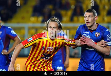 Lecce, Italien - 2. Februar 2020 Antonin Barak von uns Lecce während der Serie Ein Spiel zwischen uns Lecce und dem FC Turin am 2. februar 2020 Stadion 'Via del Mare' in Lecce, Italien (Foto von Gabriele Maricchiolo/NurPhoto) Stockfoto