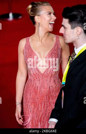 Scarlett Johansson nimmt am 02. Februar 2020 an den EE British Academy Film Awards 2020 in der Royal Albert Hall in London, England, Teil. (Foto von Robin Pope/NurPhoto) Stockfoto