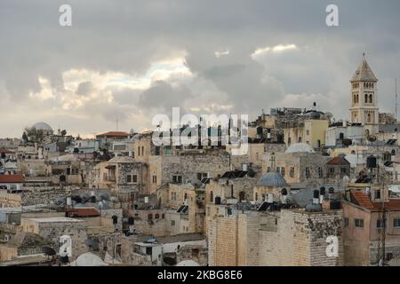 Eine allgemeine Ansicht der Jerusalemer Altstadt. Am Dienstag, den 4. Februar 2020, in Jerusalem, Israel. (Foto von Artur Widak/NurPhoto) Stockfoto