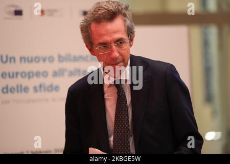 Der italienische Minister für Universität und Forschung, Gaetano Manfredi, während seiner Rede auf der Konferenz des Europäischen Parlaments am 7. Februar 2020 in Rom (Foto: Andrea Pirri/NurPhoto) Stockfoto