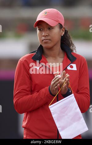 Naomi Osaka posiert vor dem Fed Cup Qualifier 2020 zwischen Spanien und Japan am 07. Februar 2020 im Centro de Tenis La Manga Club in Cartagena, Spanien. (Foto von Jose Breton/Pics Action/NurPhoto) Stockfoto