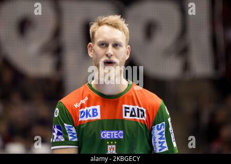 Matthias Musche vom SC Magdeburg während der LIQUI MOLY HBL zwischen dem SC Magdeburg und dem TSV Hannover-Burgdorf in der GETEC-Arena am 06. Februar 2020 in Magdeburg. (Foto von Peter Niedung/NurPhoto) Stockfoto