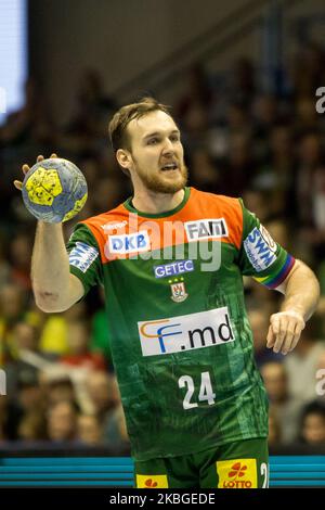 Christian O'Sullivan vom SC Magdeburg während der LIQUI MOLY HBL zwischen dem SC Magdeburg und dem TSV Hannover-Burgdorf am 06. Februar 2020 in der GETEC-Arena in Magdeburg. (Foto von Peter Niedung/NurPhoto) Stockfoto