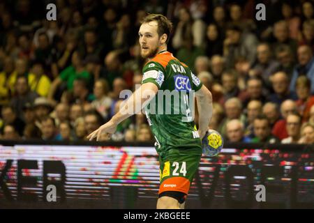 Christian O'Sullivan vom SC Magdeburg während der LIQUI MOLY HBL zwischen dem SC Magdeburg und dem TSV Hannover-Burgdorf am 06. Februar 2020 in der GETEC-Arena in Magdeburg. (Foto von Peter Niedung/NurPhoto) Stockfoto