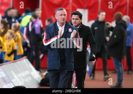 Stoke City-Manager Michael O'Neill während des Sky Bet Championship-Spiels zwischen Stoke City und Charlton Athletic am Samstag, den 8.. Februar 2020, im Britannia Stadium in Stoke-on-Trent. (Foto von Simon Newbury/MI News/NurPhoto) Stockfoto