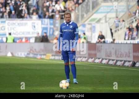 Sören Bertram von Magdeburg während des 3. Bundesliga-Spiel zwischen 1. FC Magdeburg und SV Meppen in der MDCC-Arena am 08. Februar 2020 in Magdeburg. (Foto von Peter Niedung/NurPhoto) Stockfoto