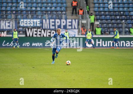 Sören Bertram von Magdeburg während des 3. Bundesliga-Spiel zwischen 1. FC Magdeburg und SV Meppen in der MDCC-Arena am 08. Februar 2020 in Magdeburg. (Foto von Peter Niedung/NurPhoto) Stockfoto