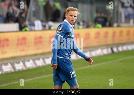 Sören Bertram von Magdeburg während des 3. Bundesliga-Spiel zwischen 1. FC Magdeburg und SV Meppen in der MDCC-Arena am 08. Februar 2020 in Magdeburg. (Foto von Peter Niedung/NurPhoto) Stockfoto