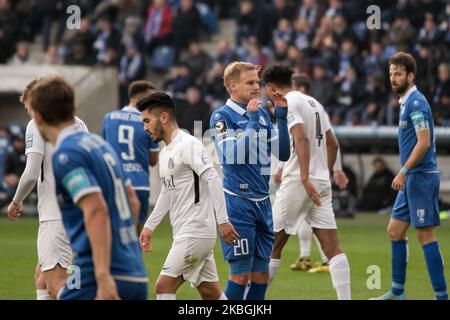 Sören Bertram von Magdeburg während des 3. Bundesliga-Spiel zwischen 1. FC Magdeburg und SV Meppen in der MDCC-Arena am 08. Februar 2020 in Magdeburg. (Foto von Peter Niedung/NurPhoto) Stockfoto