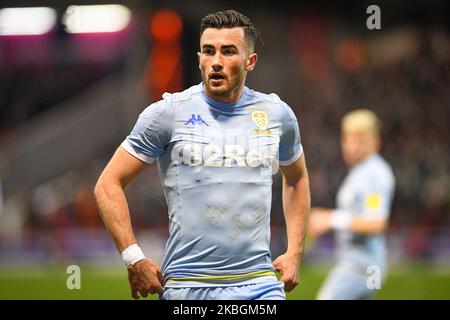 Jack Harrison (22) von Leeds United während des Sky Bet Championship-Spiels zwischen Nottingham Forest und Leeds United am City Ground, Nottingham, am Samstag, 8.. Februar 2020. (Foto von Jon Hobley/MI News/NuPhoto) Stockfoto