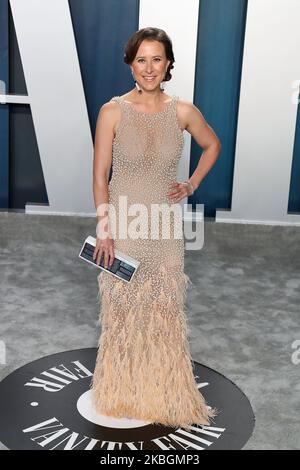 BEVERLY HILLS, LOS ANGELES, KALIFORNIEN, USA - 09. FEBRUAR: Anne Wojcicki kommt zur Vanity Fair Oscar Party 2020, die am 9. Februar 2020 im Wallis Annenberg Center for the Performing Arts in Beverly Hills, Los Angeles, Kalifornien, USA, stattfand. (Foto von Xavier Collin/Image Press Agency/NurPhoto) Stockfoto