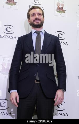 Pablo Casado nimmt am 13. Februar 2020 an der Präsentation von „Ellas“ im Circulo de Bellas Artes in Madrid, Spanien, Teil. (Foto von Oscar Gonzalez/NurPhoto) Stockfoto