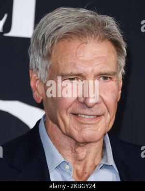 HOLLYWOOD, LOS ANGELES, KALIFORNIEN, USA - 13. FEBRUAR: Der Schauspieler Harrison Ford kommt zur Weltpremiere von „The Call of the Wild“ der 20. Century Studios, die am 13. Februar 2020 im El Capitan Theatre in Hollywood, Los Angeles, Kalifornien, USA, stattfand. (Foto von Xavier Collin/Image Press Agency/NurPhoto) Stockfoto