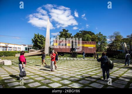 Ein Blick auf den 'Panzerzug' (Tren Blindado) in Santa Clara, Kuba, am 22. Januar 2020. Der Panzerzug (Tren Blindado) ist ein nationales Denkmal und Museum in der Nähe des Bahnhofs Santa Clara. (Foto von Manuel Romano/NurPhoto) Stockfoto