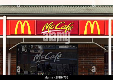 Ballarat Australia / McDonald's McCaf'e Restaurant in der Sturt Street Ballarat. Stockfoto