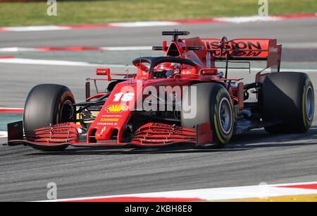 Charles Leclerc und der Ferrari SF 1000 während des Tages 1 der Formel 1 Tests, am 19. Februar 2020, in Barcelona, Spanien. (Foto von Urbanandsport/NurPhoto) Stockfoto