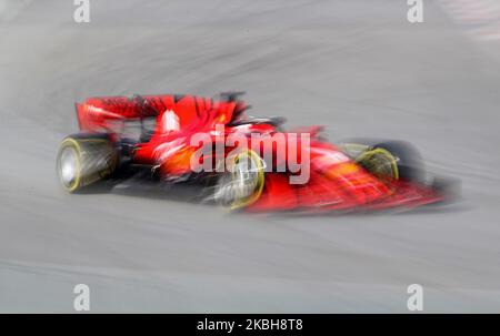 Charles Leclerc und der Ferrari SF 1000 während des Tages 1 der Formel 1 Tests, am 19. Februar 2020, in Barcelona, Spanien. -- (Foto von Urbanandsport/NurPhoto) Stockfoto