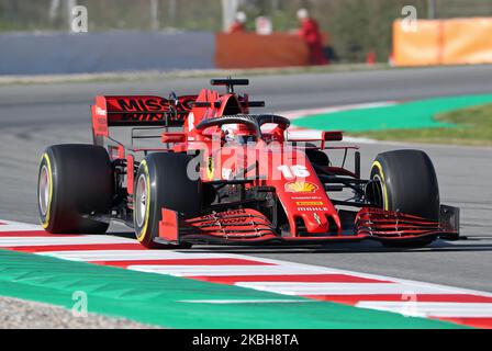 Charles Leclerc und der Ferrari SF 1000 während des Tages 1 der Formel 1 Tests, am 19. Februar 2020, in Barcelona, Spanien. -- (Foto von Urbanandsport/NurPhoto) Stockfoto