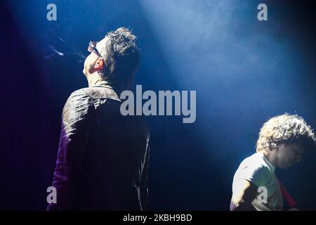 Die amerikanische Indie-Rockband The Strokes treten am 19. Februar 2020 live im Roundhouse, London, auf. The Strokes sind eine amerikanische Rockband aus New York City, bestehend aus Sänger Julian Casablancas, Leadgitarrist Nick Valensi, Rhythmusgitarrist Albert Hammond Jr., Bassist Nikolai Fraiture und Schlagzeuger Fabrizio Moretti. (Foto von Alberto Pezzali/NurPhoto) Stockfoto
