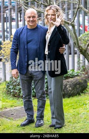 Luca Zingaretti, Sonia Bergamasco, nimmt am 20. Februar 2020 an der Fotocall 'Il Commissario Montalbano' in Rom, Italien, Teil. (Foto von Mauro Fagiani/NurPhoto) Stockfoto