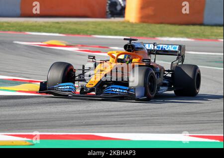 Lando Norris und der McLaren MCL 35 während des 2. Tages der Formel-1-Tests am 20. Februar 2020 in Barcelona, Spanien. -- (Foto von Urbanandsport/NurPhoto) Stockfoto