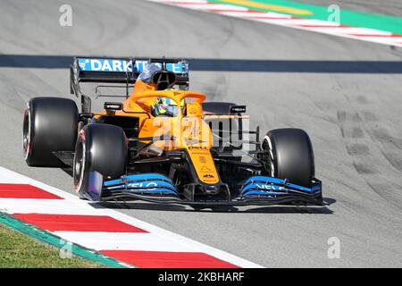 Lando Norris und der McLaren MCL 35 während des 2. Tages der Formel-1-Tests am 20. Februar 2020 in Barcelona, Spanien. -- (Foto von Urbanandsport/NurPhoto) Stockfoto