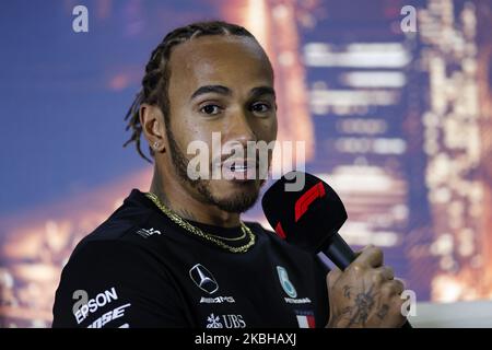 HAMILTON Lewis (gbr), Mercedes AMG Petronas F1 W11, Portrait während der Formel 1 Wintertests auf dem Circuit de Barcelona - Catalunya am 20. Februar 2020 in Barcelona, Spanien. (Foto von Xavier Bonilla/NurPhoto) Stockfoto