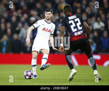 Tottenham Hotspur's Ben Davies während des Championliga-Laufs 16 zwischen Tottenham Hotspur und RB Leipzig am 19. Februar 2020 im Tottenham Hotspur Stadium, London, England (Foto by Action Foto Sport/NurPhoto) Stockfoto