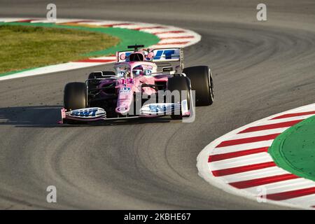 18 STROLL Lance (CAN), Racing Point F1 RP20, Aktion während der Formel 1 Wintertests auf dem Circuit de Barcelona - Catalunya am 21. Februar 2020 in Barcelona, Spanien. (Foto von Xavier Bonilla/NurPhoto) Stockfoto