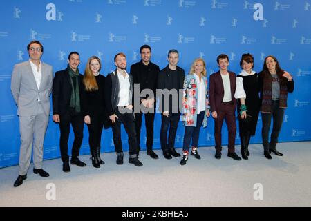 Die Besetzung von El Profugo während der Berlinale International Film Festival 70. im Grand Hyatt in Berlin, Deutschland am 21. Februar 2020. (Foto von Dominika Zarzycka/NurPhoto) Stockfoto