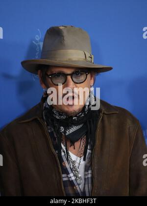 Johnny Depp, Schauspieler, besucht am 21. Februar 2020 einen Fotoanruf von Minamata während der Berlinale 70. im Grand Hyatt in Berlin. (Foto von Dominika Zarzycka/NurPhoto) Stockfoto