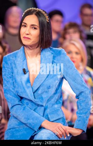 Caterina Balivo besucht 'Vieni da me' (Komm von mir), die Fernsehsendung von Caterina Balivo, die 40 Jahre alt wird. (Foto von Mauro Fagiani/NurPhoto) Stockfoto