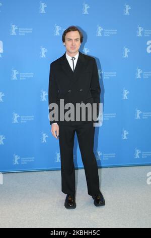Der deutsche Schauspieler Lars Eidinger nimmt am 22. Februar 2020 an einem Fotogespräch vor der Pressekonferenz zum Film „Persian Lesson“ im Rahmen der Berlinale International Film Festival 70. im Grand Hyatt in Berlin Teil. (Foto von Dominika Zarzycka/NurPhoto) Stockfoto