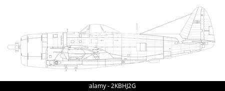 Republic P-47D-30-RA Thunderbolt Stockfoto