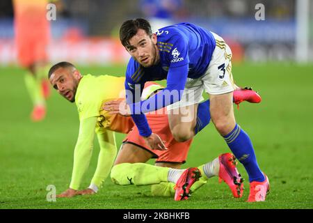 Ben Chilwell (3) von Leicester City während des Premier League-Spiels zwischen Leicester City und Manchester City im King Power Stadium, Leicester am Samstag, den 22.. Februar 2020. (Foto von Jon Hobley/MI News/NurPhoto) Stockfoto