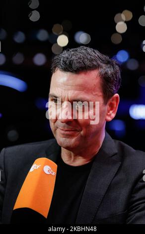 Der deutsche Regisseur Christian Petzold gibt im Rahmen der Premiere von „Undine“ während der Berlinale 70. im Berlinale Palast am 23. Februar 2020 in Berlin ein Interview. (Foto von Dominika Zarzycka/NurPhoto) Stockfoto