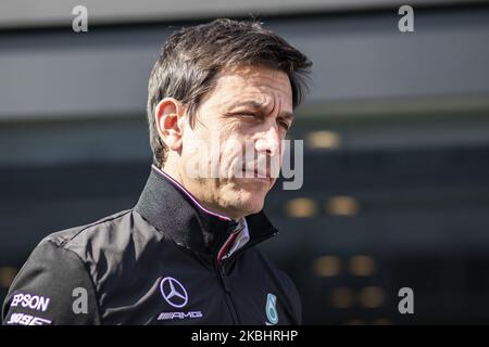WOLFF Toto (aut), Teamchef & CEO Mercedes AMG Petronas F1 W11, Portrait während der Formel 1 Wintertests auf dem Circuit de Barcelona - Catalunya am 19. Februar 2020 in Barcelona, Spanien. (Foto von Xavier Bonilla/NurPhoto) Stockfoto