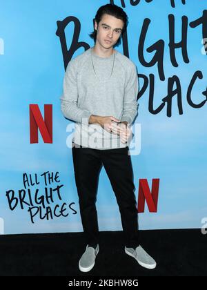HOLLYWOOD, LOS ANGELES, KALIFORNIEN, USA - 24. FEBRUAR: Felix Mallard kommt bei der Los Angeles Special Screening von Netflix's 'All the Bright Places' an, die am 24. Februar 2020 im ArcLight Hollywood in Hollywood, Los Angeles, Kalifornien, USA, stattfand. (Foto von Xavier Collin/Image Press Agency/NurPhoto) Stockfoto