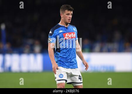 Diego Demme vom SSC Napoli während des UEFA Champions League-Spiels 16, das SSC Napoli mit dem FC Barcelona am 25. Februar 2020 im Stadio San Paolo Naples Italien stattfand. (Foto von Franco Romano/NurPhoto) Stockfoto