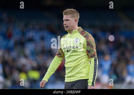 De Bruyne aus Manchester City während eines Spiels zwischen Real Madrid und Manchester City für die UEFA Champions League in Santiago Bernabeu in Madrid, Spanien, am 26. Februar 2020. (Foto von Patricio Realpe/ChakanaNews/NurPhoto) Stockfoto